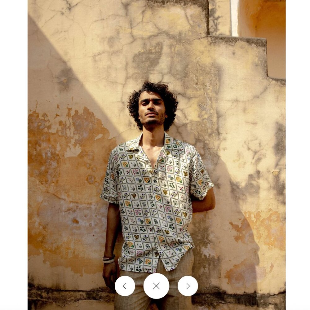 Perte d'ego "Santorini" Half Sleeves Mens Shirt
